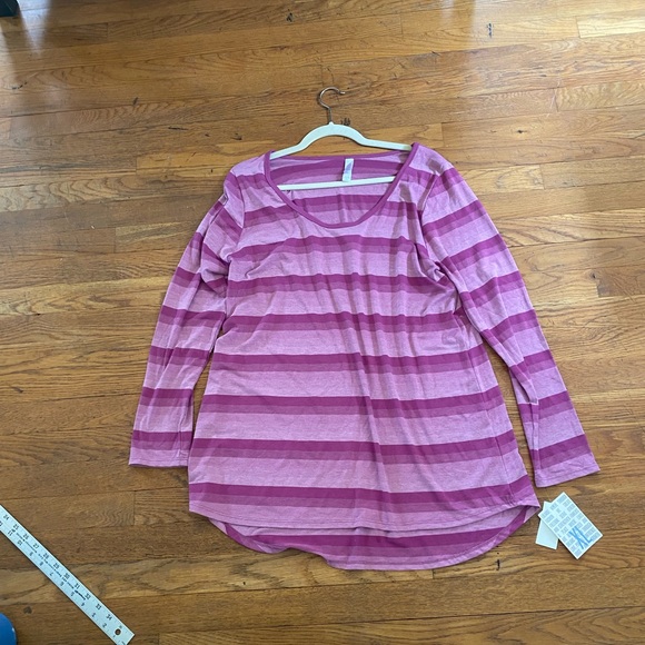 LuLaRoe Women’s Striped Long Sleeve Top – Pink Purple – NWT – Size XL - Picture 4 of 8